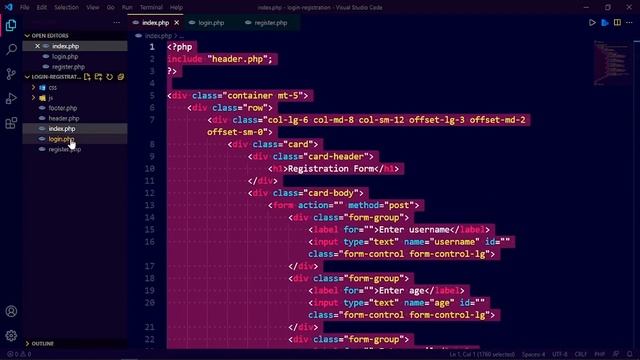 Login and registration in php and MySQL UI || PART - 1 смотреть онлайн