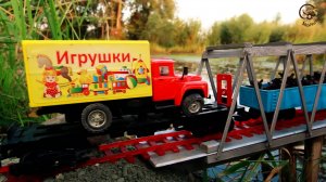 Мультик про Машинки. Грузовичок, поезд, трактор, автокран и кораблик. МанкиМульт