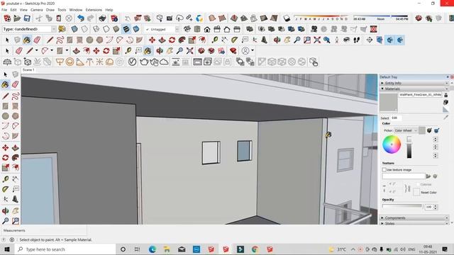 How to Drawing 3d Model in Sketch Up? Part:3 #H.K.Design Studio смотреть онлайн