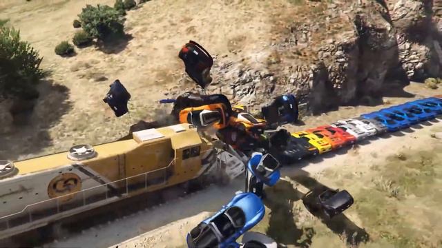 Minecraft Train VS GTA 5 Train VS Beamng drive Train - WHERE IS BEST? смотреть онлайн