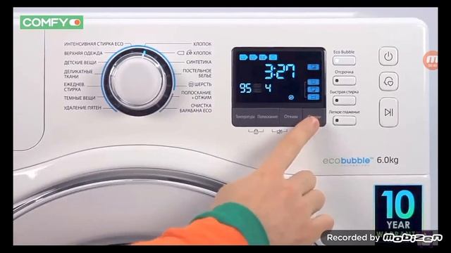 Samsung WF60H5200EW стиральная машина с интверным приводом и техногии Ecobubble смотреть онлайн