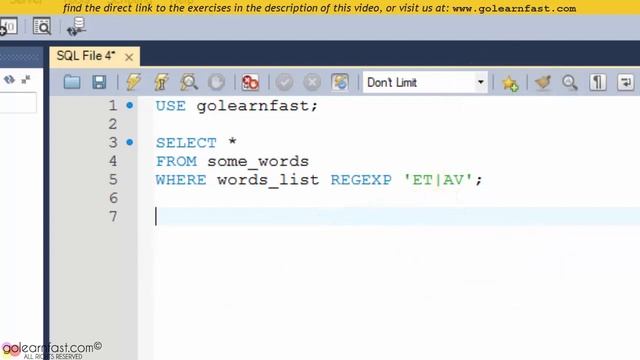 09 MySQL Tutorial for Beginners: LIKE + REGEXP Operators, Regular Expressions смотреть онлайн