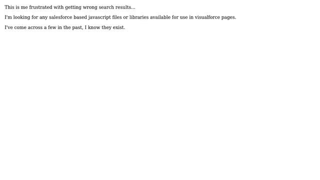 Salesforce: visualforce list of available javascript libraries? смотреть онлайн