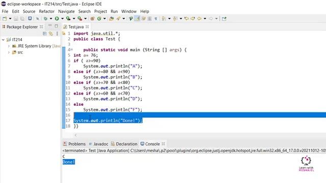 nested if statement in java смотреть онлайн