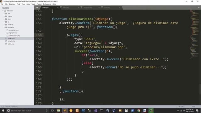 Tablas dinámicas con datatable, php, mysql y bootstrap 4 | Eliminar datos. Cap 8 смотреть онлайн