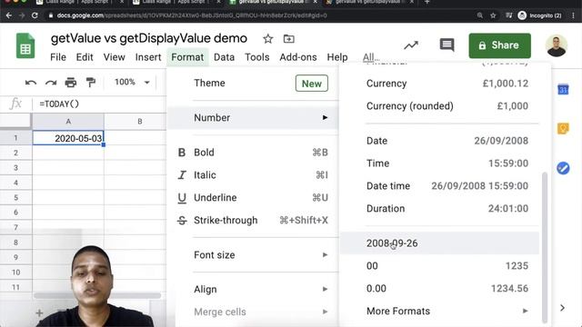 What's the difference between getValue vs. getDisplayValue in Google Apps Script? смотреть онлайн