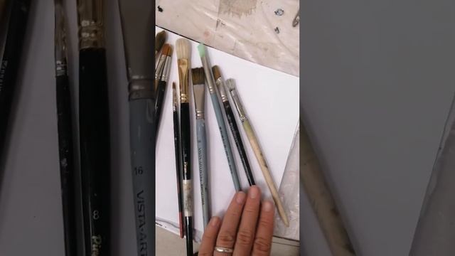 Кисти для масла, акрила, гуаши и акварели. #рисование смотреть онлайн