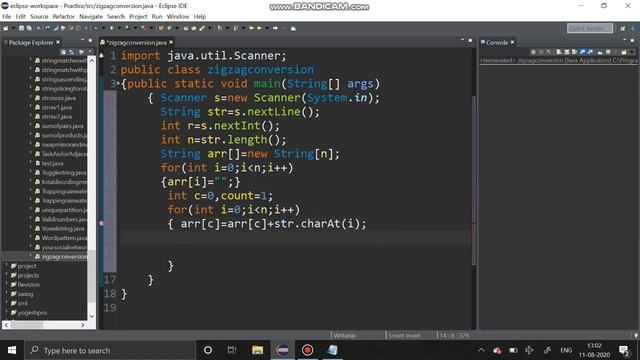 Zigzagconversion Problem | Solved and Explanation in JAVA | Any doubts post the comments смотреть онлайн