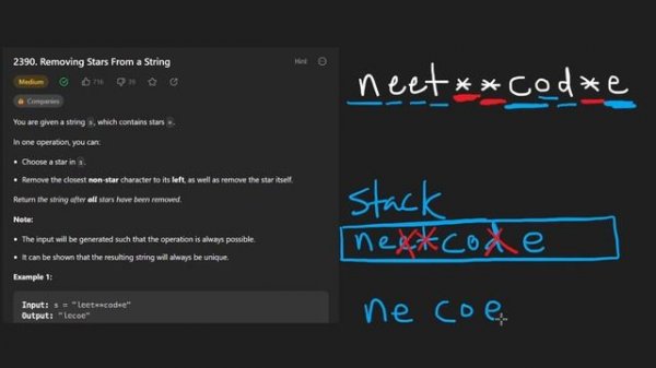 Removing Stars From a String - Leetcode 2390 - Python