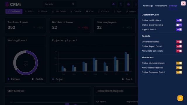 HRM Dashboard Bootstrap 5 Admin Template with Dark LTR Theme смотреть онлайн