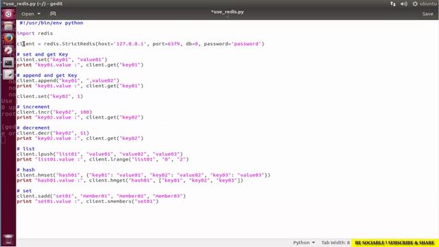 Example to use Redis on Python ( Redis - Use on Python ) смотреть онлайн