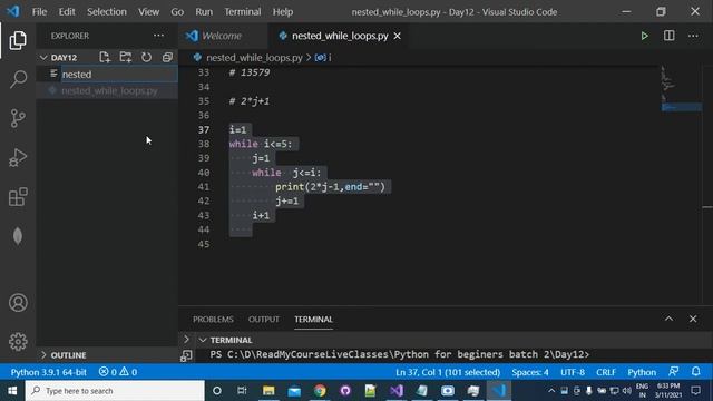 Nested while loops and for loops смотреть онлайн