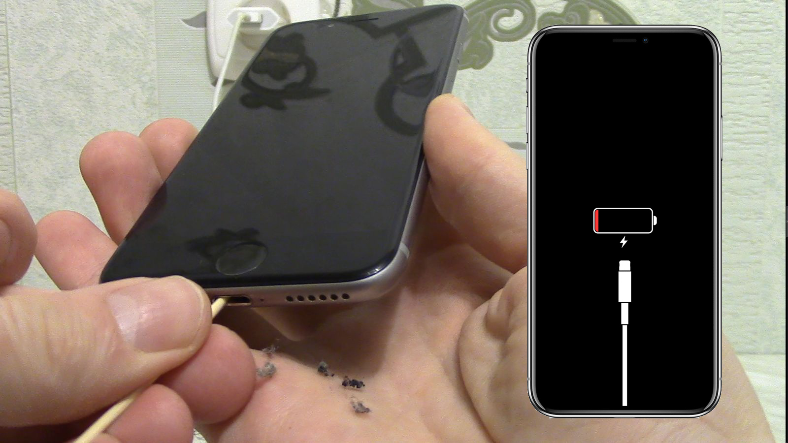 Что делать если Айфон не заряжается. Ремонт айфона за 1 минуту. смотреть онлайн