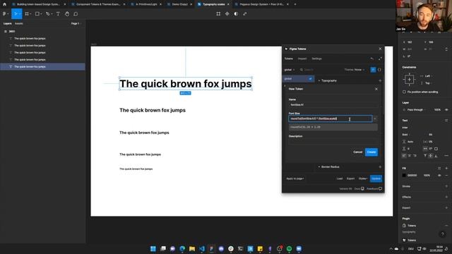 Figma: How to create fluid Typography Scales with Design Tokens - Tutorial with Jan Six смотреть онлайн