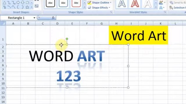 Lesson 60 The Word Art Microsoft Office Excel 2007 2010 free Educational video Training Tutorials i смотреть онлайн