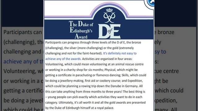 The Duke of Edinburgh's Award (Text) Action 10 Module 6 смотреть онлайн