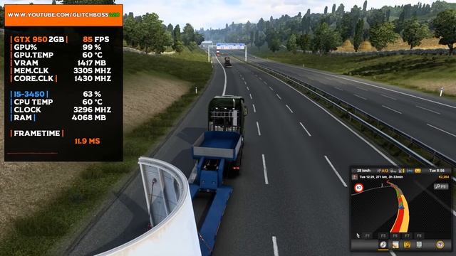 Euro Truck Simulator 2 | GTX 950 2GB + i5-3450 + 8GB RAM смотреть онлайн