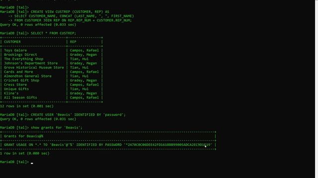 Introduction to Database Programming (MySQL): Control Freak 1 of 2 - Creating Views and Users смотреть онлайн