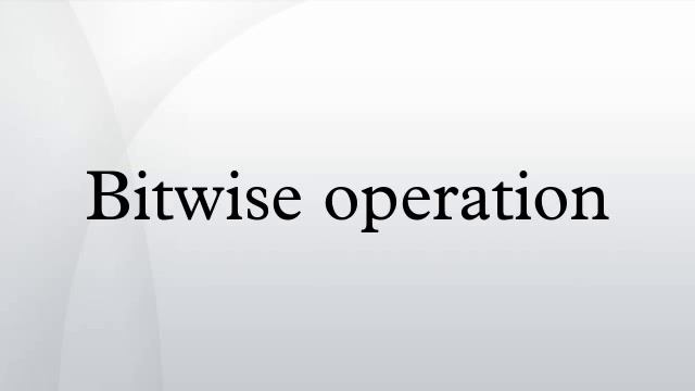 Bitwise operation смотреть онлайн