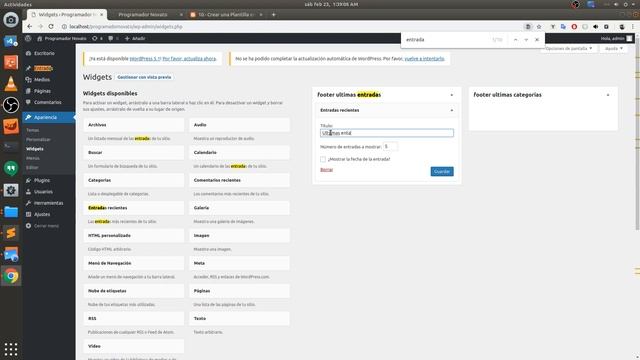 ? Tutorial Wordpress crear plantilla desde cero [10.-widget] смотреть онлайн