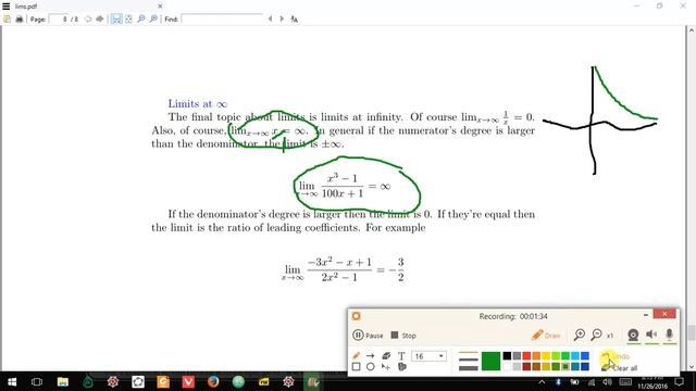 21.0.0 Limits at Infinity ∞, Calc with Python смотреть онлайн