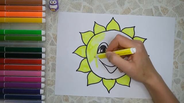 Как нарисовать солнышко смотреть онлайн