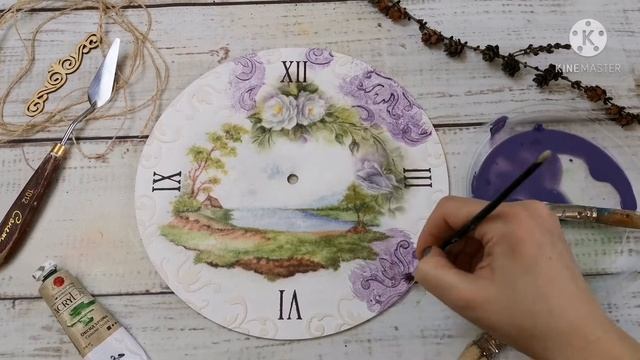 DIY Декор для дома своими руками. Настенные часы | МАСТЕР-КЛАСС Декупаж часов своими руками смотреть онлайн