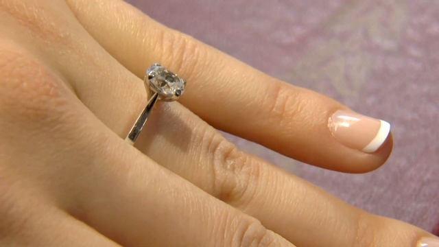 0.70 Carat Oval Cut Engagement Ring SR1032 смотреть онлайн