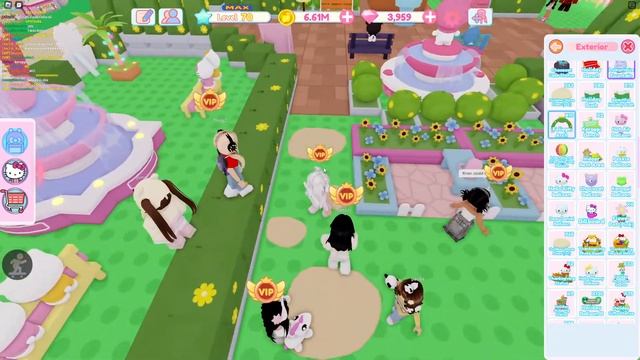 Decorating my Outdoor Area | Roblox My Hello Kitty Cafe Build Ideas | Riivv3r смотреть онлайн