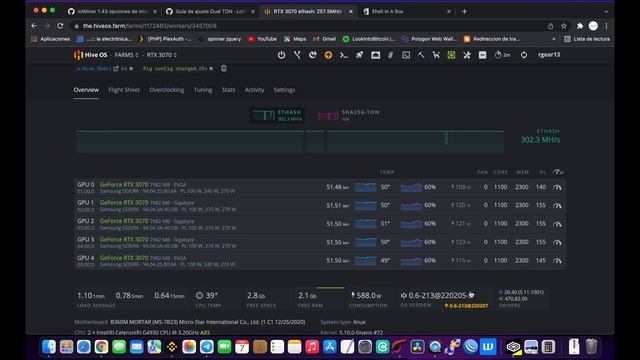 conclusión dual mining ETH+TON 24 hrs 5 rtx 3070 v1 смотреть онлайн