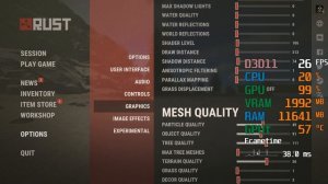 Radeon Vega 8 Graphics -- AMD Ryzen 3 3200G -- Rust FPS Test