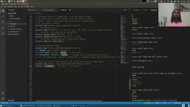 TS02 Basics of TypeScript - variables, types etc. смотреть онлайн