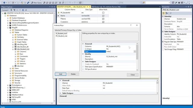 Create Index In SQL Server Table смотреть онлайн