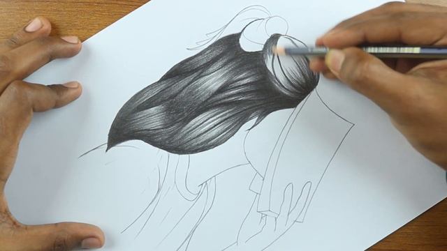 How to draw a girl with book pencil sketch | girl hiding face sketch | kız kalem kroki смотреть онлайн