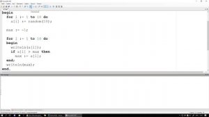 Pascal. Массивы. Алгоритмы работы с массивами.