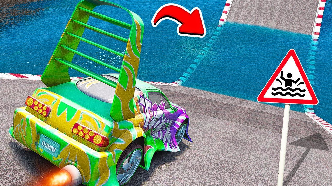 СМОЖЕТ ЛИ ВИНТЕЦ ИЗ ТАЧЕК ПРОЕХАТЬ БОЛЬШУЮ ЛУЖУ В ГТА 5 МОДЫ! ЭКСПЕРИМЕНТЫ В GTA 5 ВИДЕО MODS смотреть онлайн