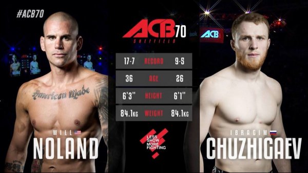 Уилл Ноланд vs. Ибрагим Чужигаев | Will Noland vs. Ibragim Chuzhigaev | ACB 70
