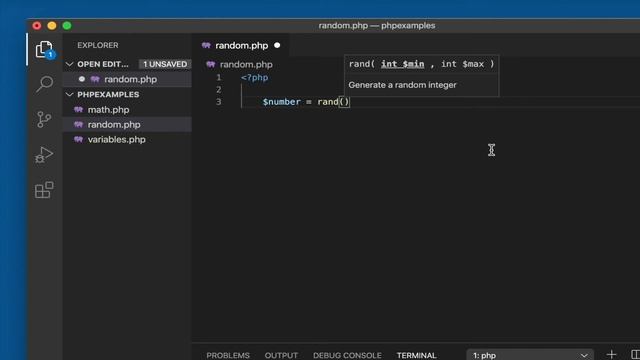 PHP random numbers смотреть онлайн