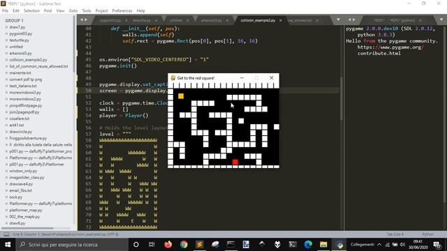 Collisions in pygame - Example from documentation смотреть онлайн