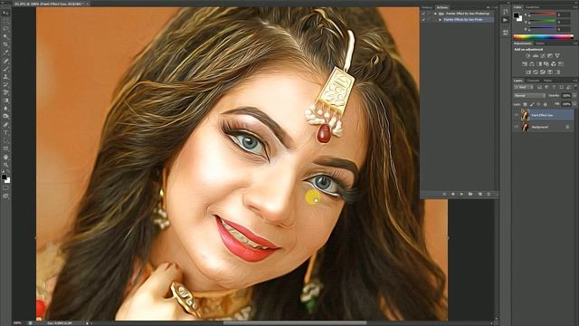 Painting Effect in Photoshop | Free Download | Photoshop Oil Painter Effect in Hindi & Urdu | смотреть онлайн