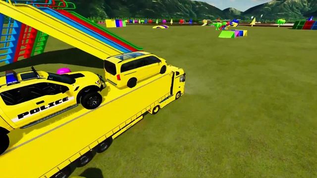 TRANSPORT OF COLORS ! TRACTORS AND TRUCKS TRANSPORTING #1053 Farming Simulator 22 | LIVE смотреть онлайн