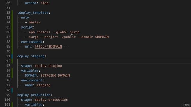 Udemy. Gitlab CI/CD. 40. Creating job templates смотреть онлайн