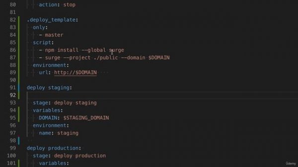 Udemy. Gitlab CI/CD. 40. Creating job templates