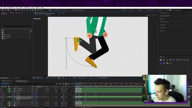 Как Анимировать БЕГ Персонажа в After Effects (DUIK) смотреть онлайн