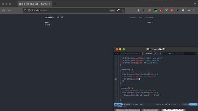 Вёрстка шапки + JS Class для обработки всех ссылок на сайте | Делаю себе сайт #6 смотреть онлайн