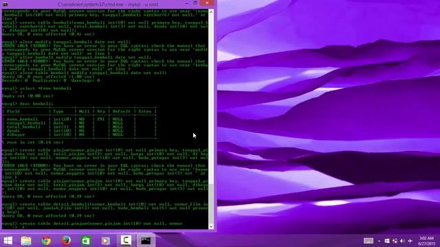 Tutorial cara membuat database table di xampp mysql dengan menggunakan CMD смотреть онлайн