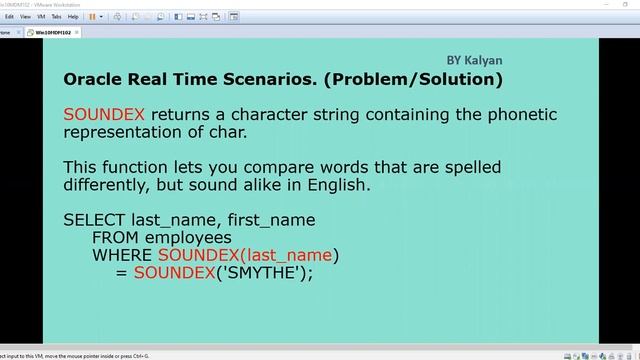 ORACLE Interview Question and Answers, Oracle SQL, SOUNDEX смотреть онлайн