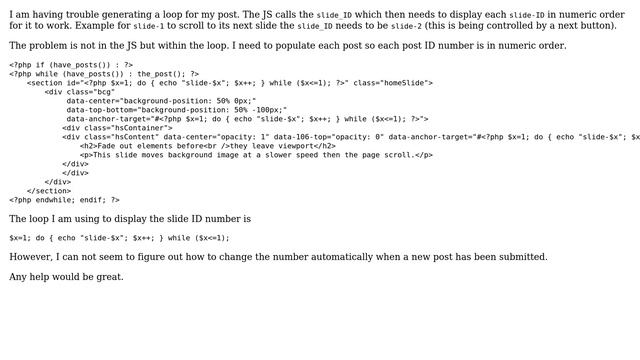 Wordpress: Automatically create a loop for post ID смотреть онлайн