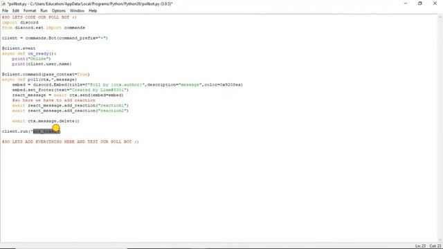 DISCORD POLL BOT | Making of discord poll bot | Discord.py смотреть онлайн