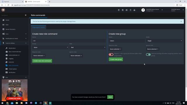 YAGPDB Role Menu - Discord React Role - 2020 UPDATE! смотреть онлайн